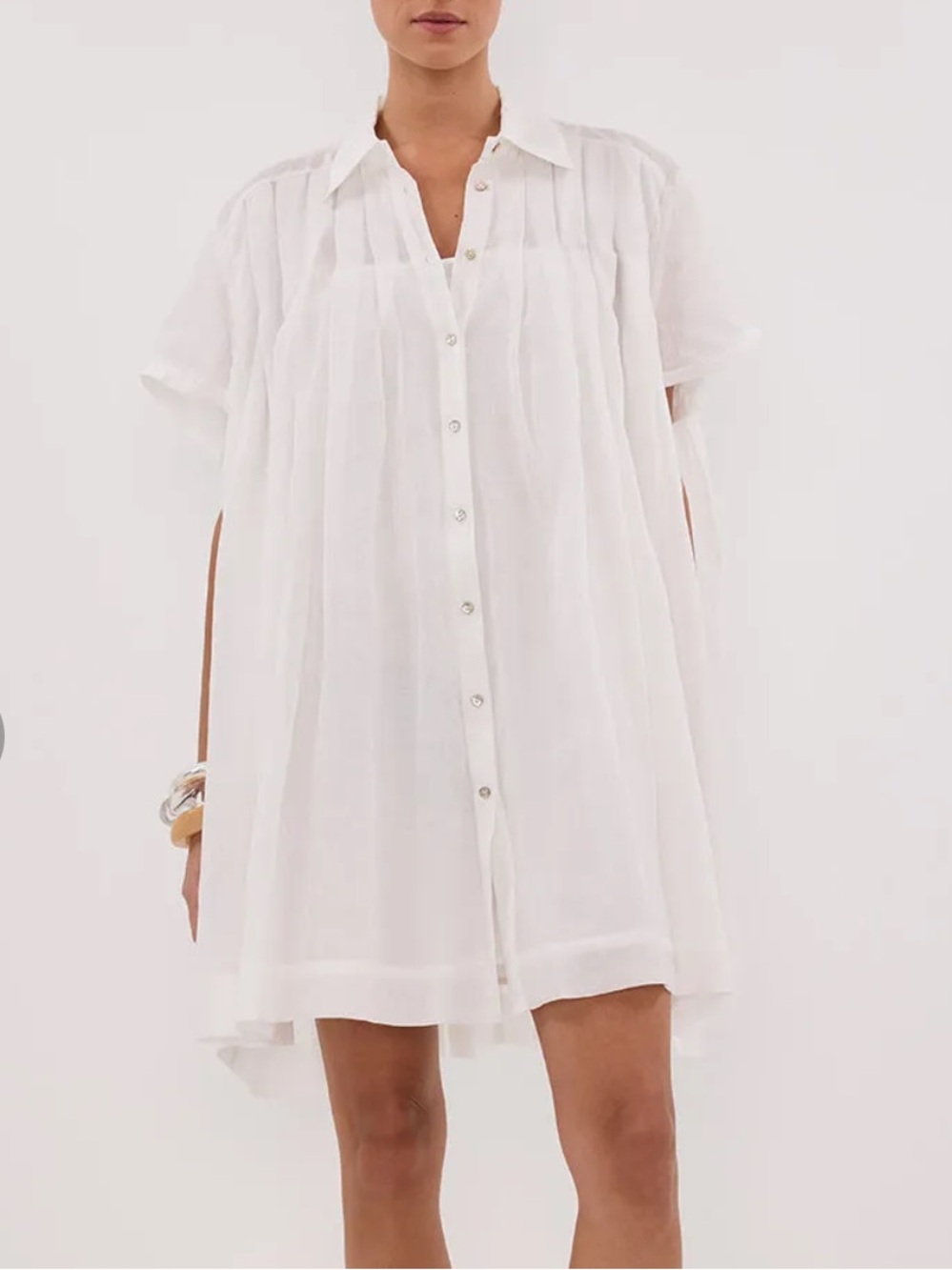 DISSH White Ramie Mini Dress NWT